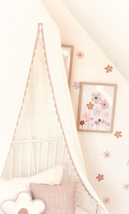 Canopy - Ivory / Pink Scalloped